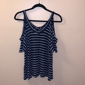 Flowy striped top; size S